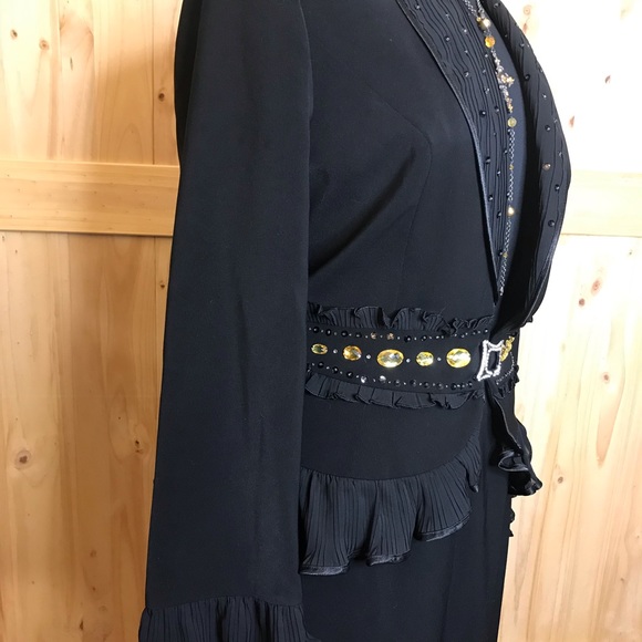 AS-HRO sequin trim jacket w maxi skirt- - Picture 9 of 16